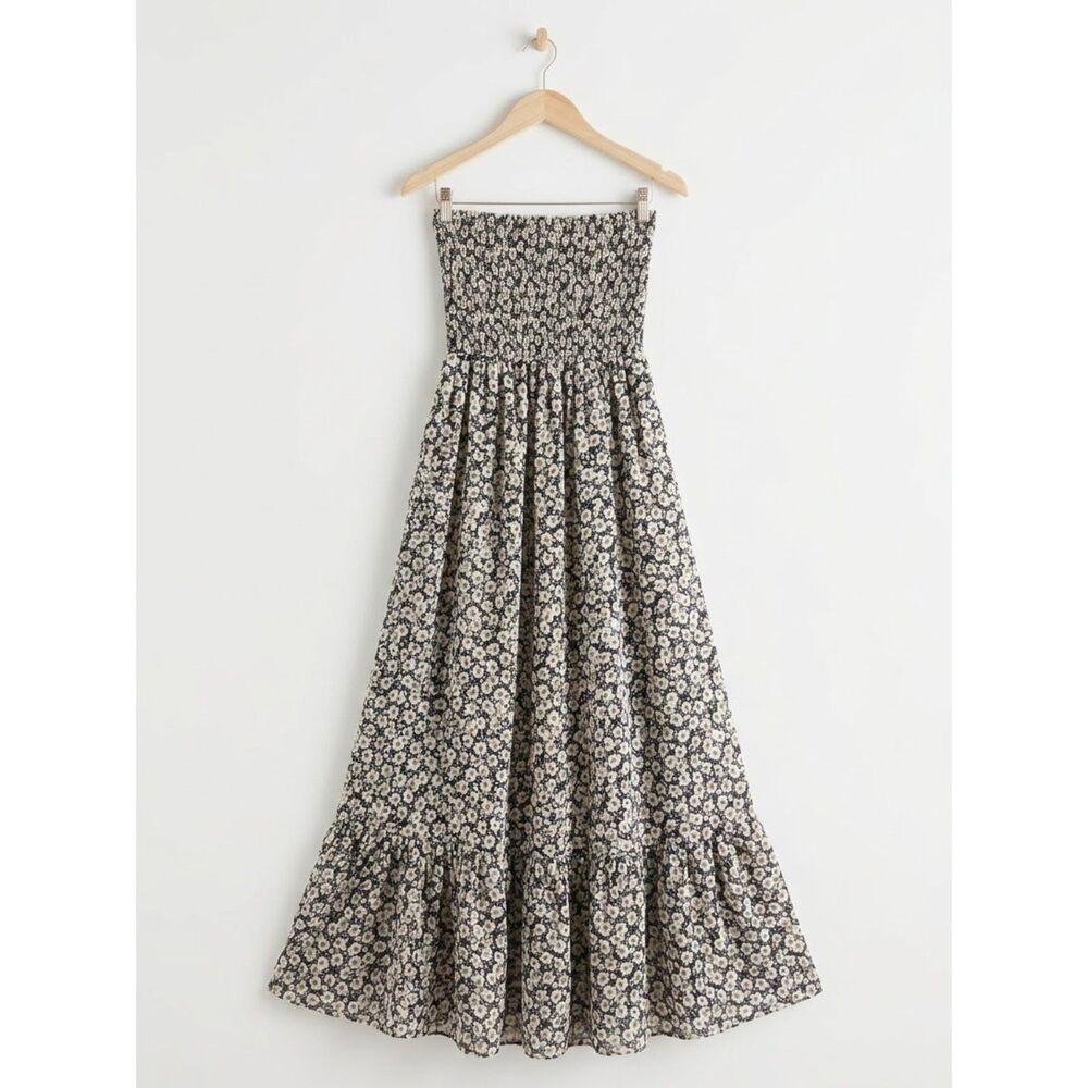 Women's Floral Strapless Smocked Dress in Size Small NWOT